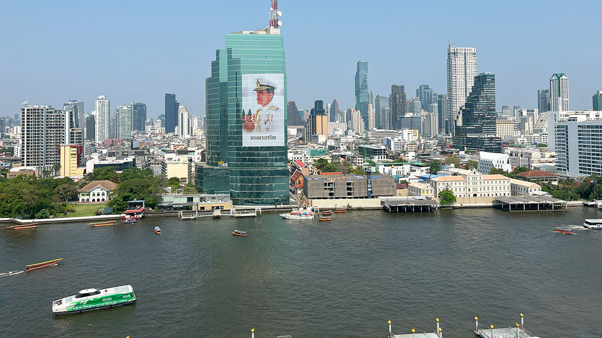 Skyline view from Bangkok mall ICONSIAM.