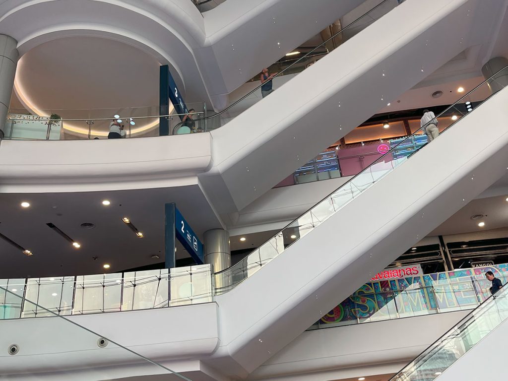 Escalators in Terminal 21.